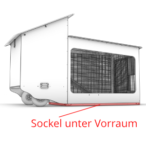 Sockel am Vorraum des Compact-Star-Max aus Aluminium: Umrüstsatz