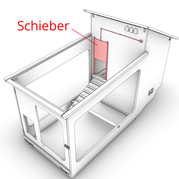 Schieber | Stallpforte für die Kabine