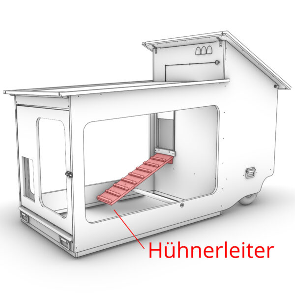Laufgang (Hühnerleiter) mit Querleisten
