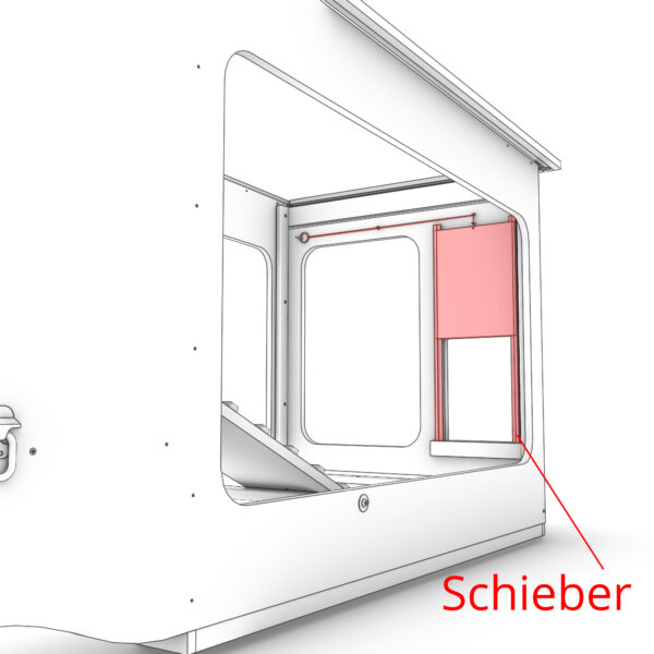 Schieber | Stallpforte für die Schlupftüre im Portal