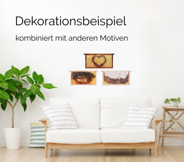 Honigwabe mit Bienen-Herz im shabby Rahmen – Bild 2